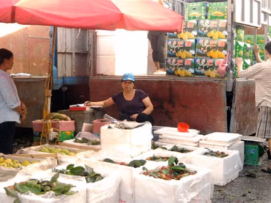 Tại cửa khẩu, giá các loại hoa quả, rau củ chỉ vài nghìn đồng/kg