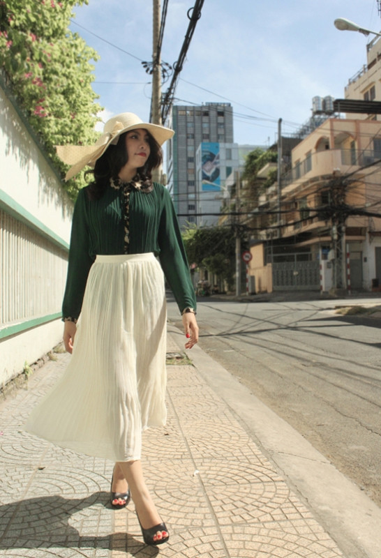 Mix váy áo cực xinh với gam màu xanh ảnh 5