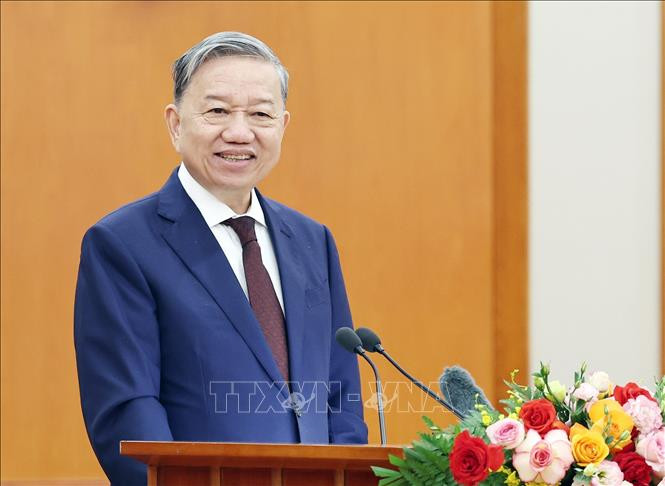 Tổng Bí thư Tô Lâm phát biểu. Ảnh: Thống Nhất/TTXVN