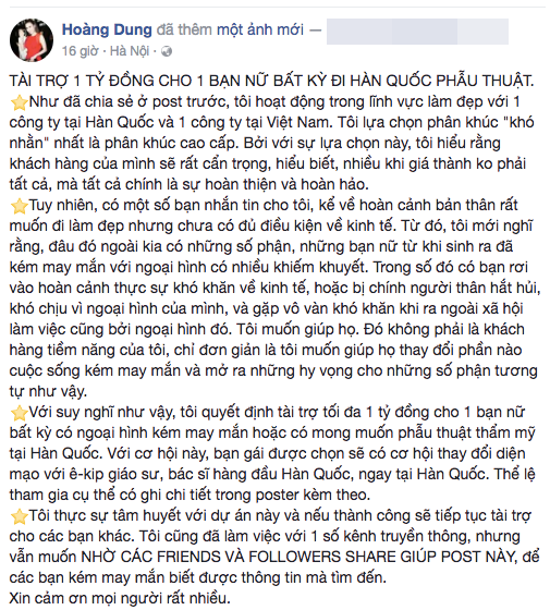 Hoa hậu Áo dài chi 1 tỷ đồng giúp cô gái nào muốn thẩm mỹ để đổi đời ảnh 1