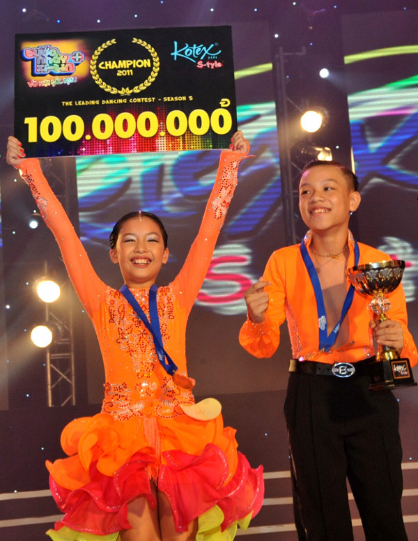 Cặp dance trẻ đoạt giải nhất cuộc thi