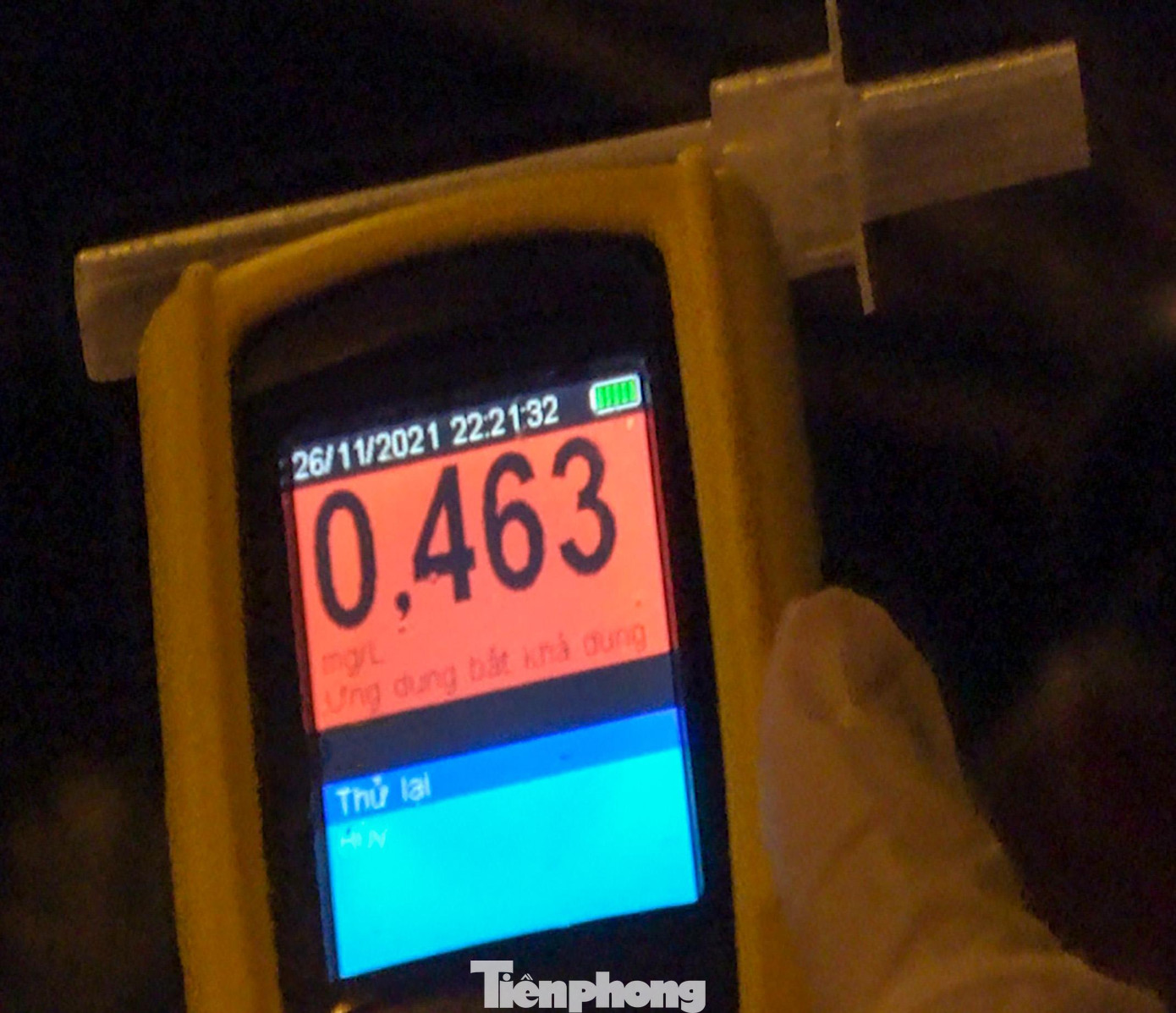 Nồng độ cồn của người đàn ông vượt quá mức vi phạm cao nhất. Nồng độ cồn của người đàn ông vượt quá mức vi phạm cao nhất.