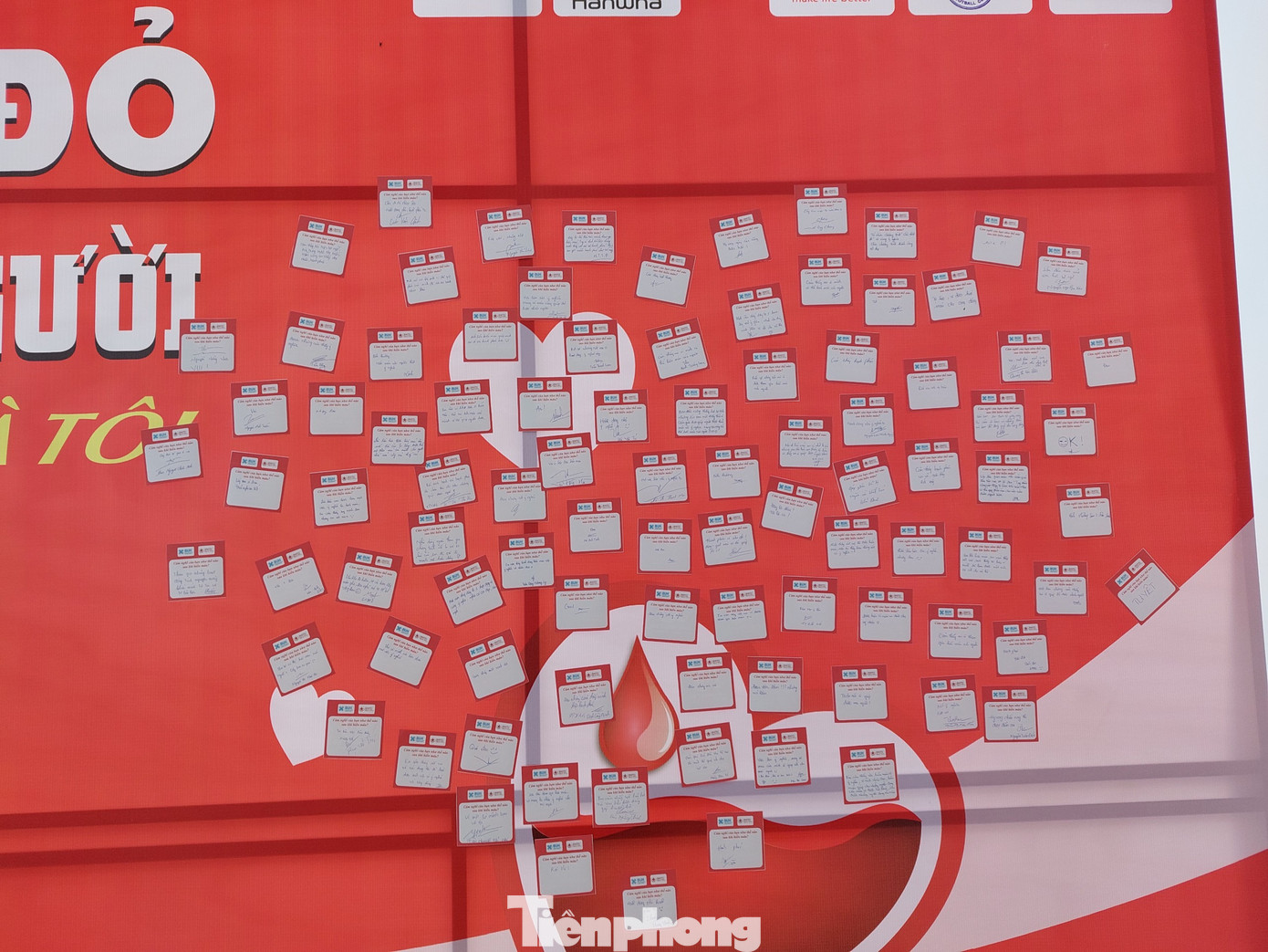 Những tấm thiệp lưu dòng cảm xúc của các tình nguyện viên hiến máu