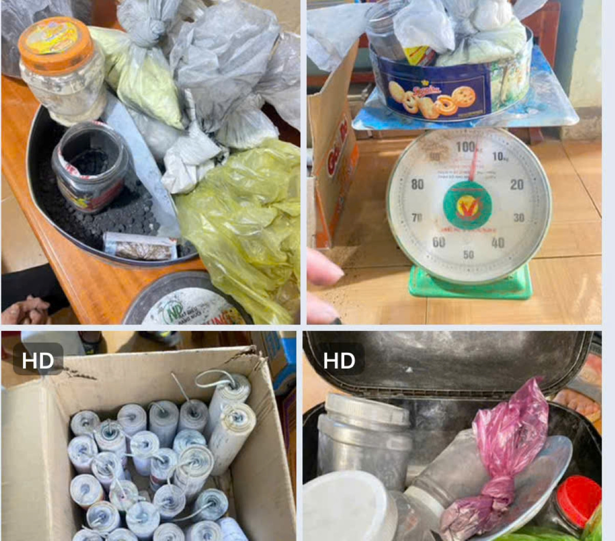 Tang vật các vụ tàng trữ, chế tạo pháo nổ trái phép Tang vật các vụ tàng trữ, chế tạo pháo nổ trái phép