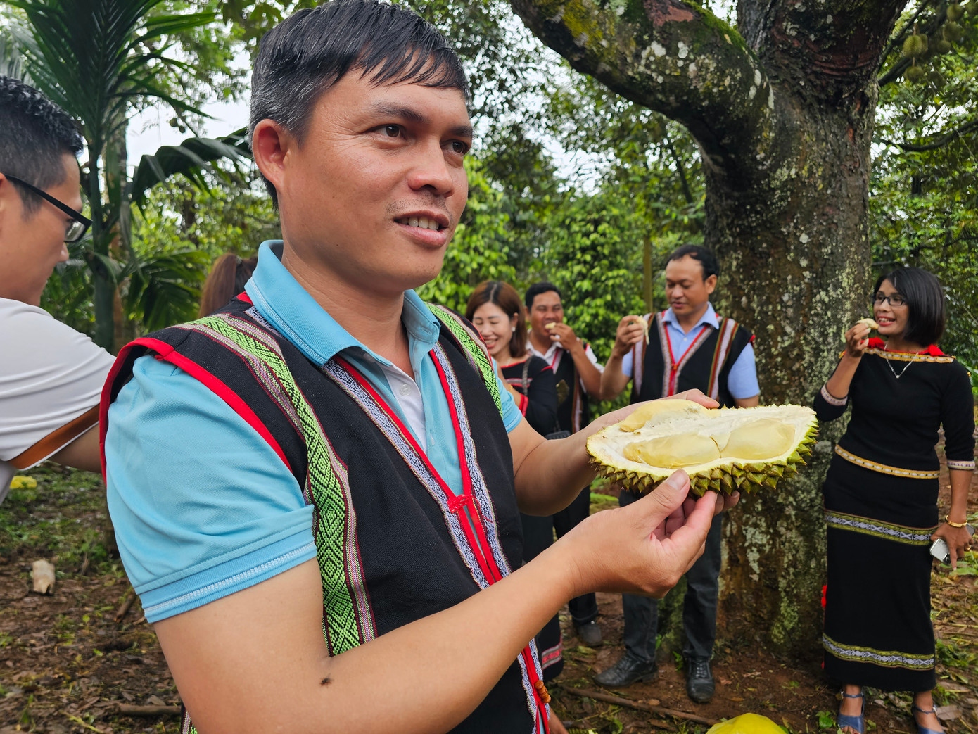 Những quả sầu riêng tươi ngon tại "thủ phủ" sầu riêng Krông Pắc.