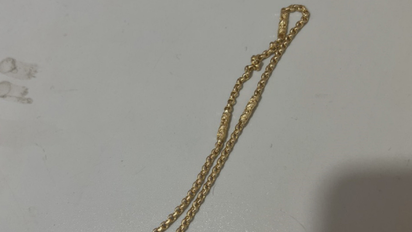 Sợi dây chuyền mà hai đối tượng cướp được Sợi dây chuyền mà hai đối tượng cướp được