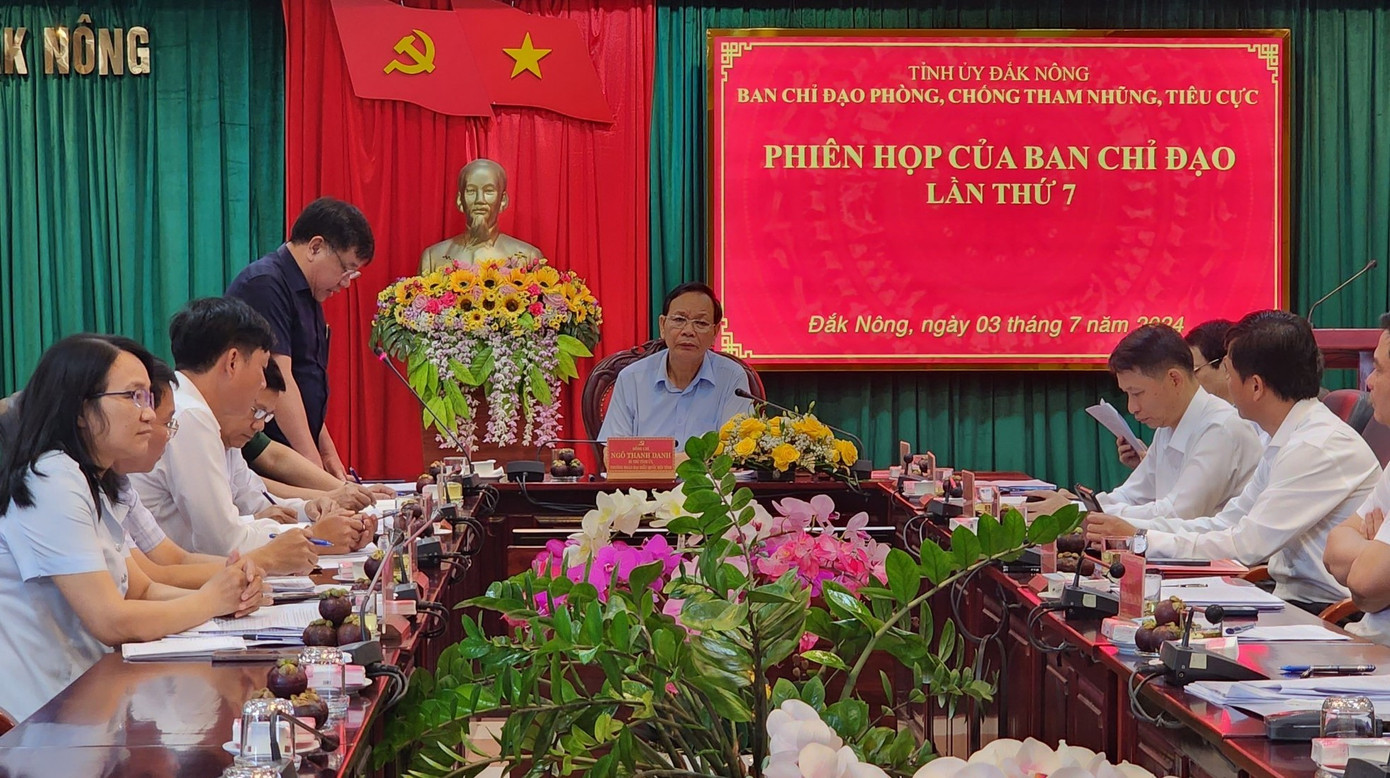 Phiên họp thứ 7 của Ban Chỉ đạo phòng, chống tham nhũng, tiêu cực Đắk Nông