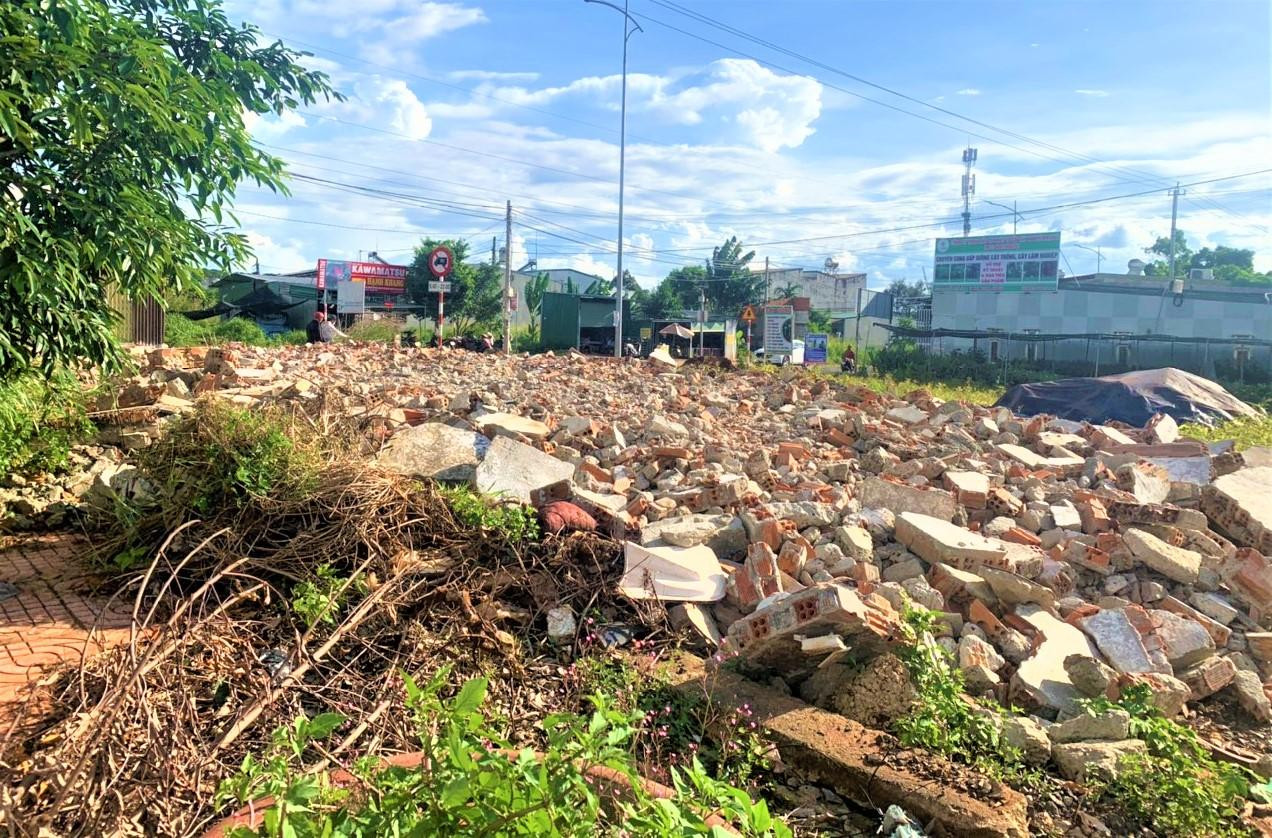 Khu vực nhà ở của bà Vân bị cưỡng chế