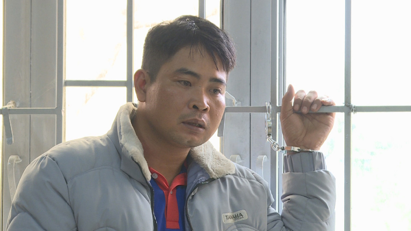 Đối tượng Hà tại cơ quan điều tra