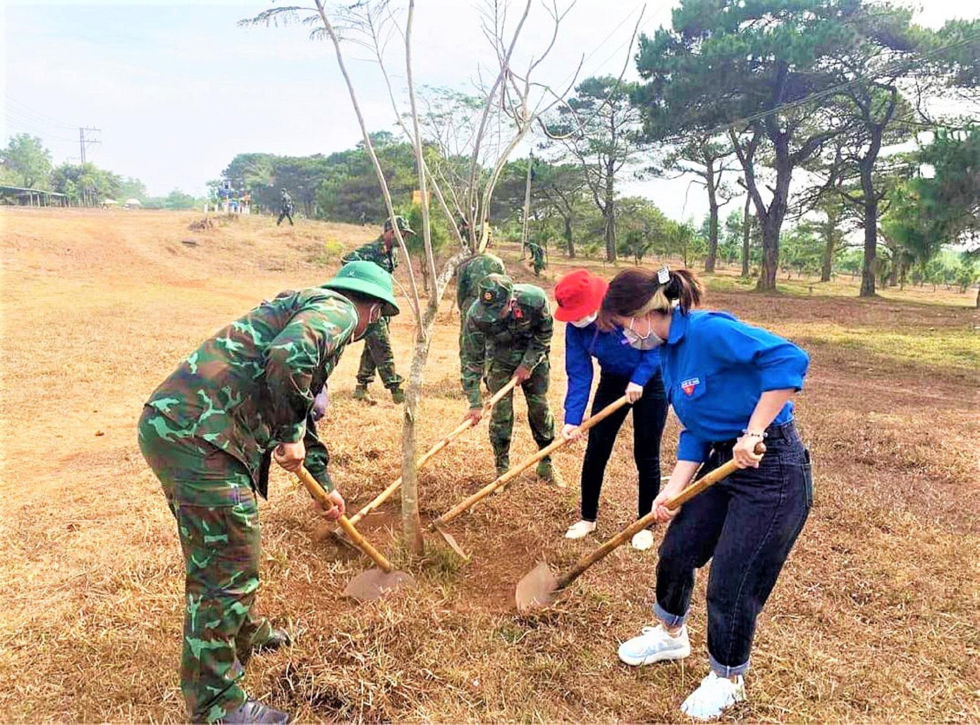 Đoàn viên, thanh niên Đắk Lắk tham gia chăm sóc vườn cây Đoàn viên, thanh niên Đắk Lắk tham gia chăm sóc vườn cây