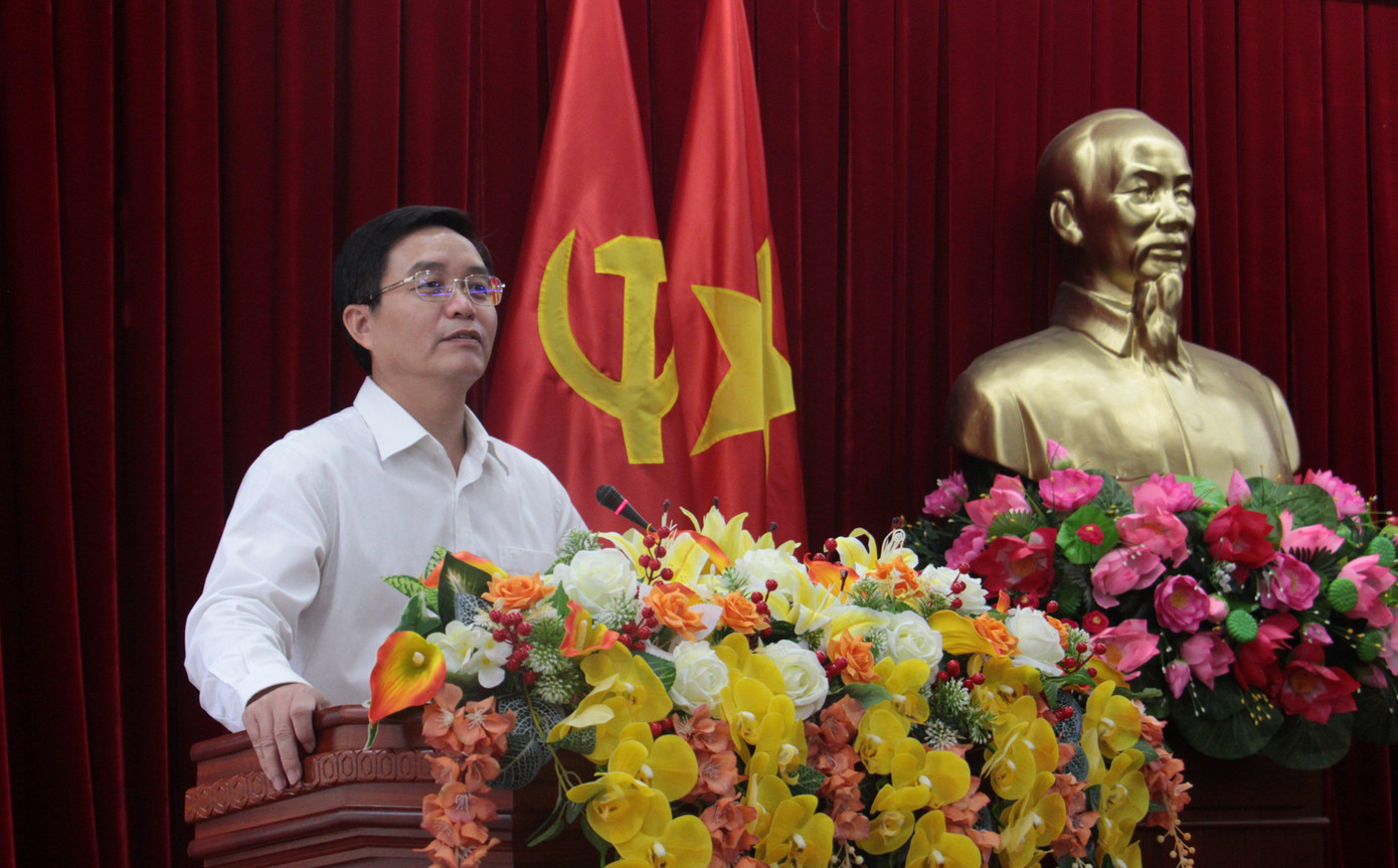 Ông Nguyễn Đình Trung- Bí thư Tỉnh ủy Đắk Lắk phát biểu