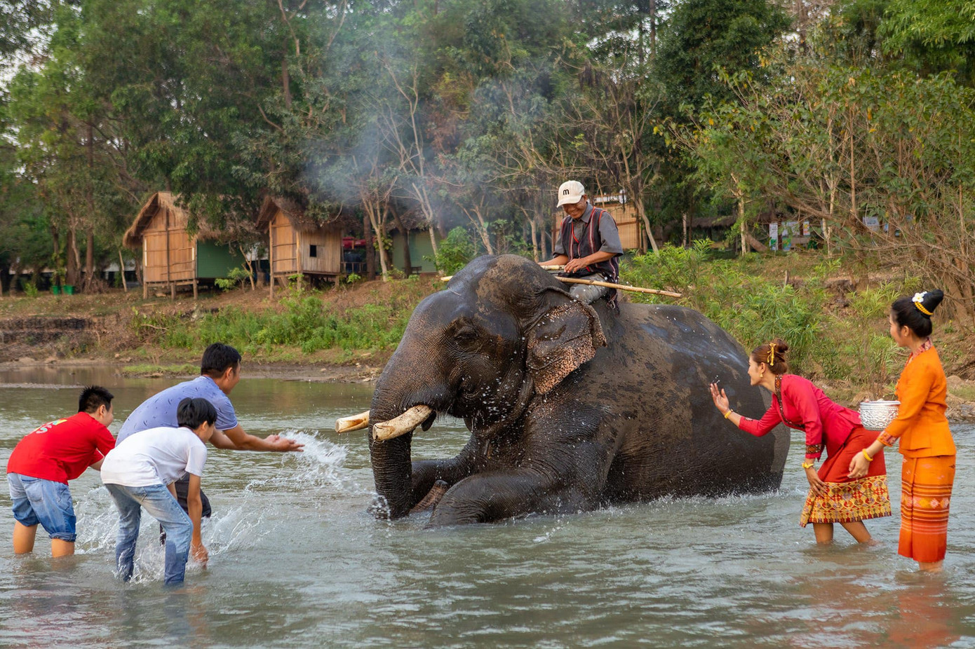 TTDL Cầu treo Buôn Đôn mong du khách hưởng ứng mô hình du lịch voi thân thiện. Ảnh TTDL