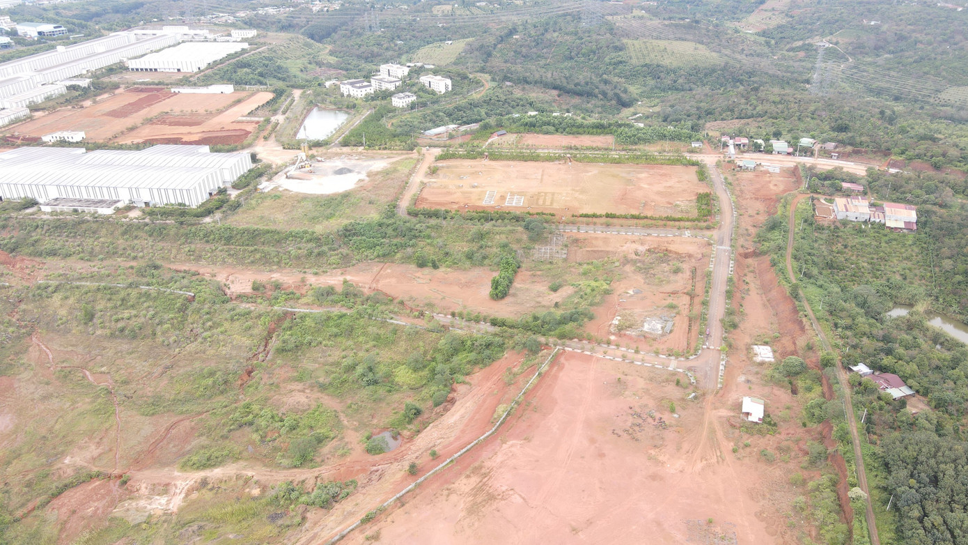 Hiện trường Dự án KCN Nhân Cơ bị sụt lún nghiêm trọng