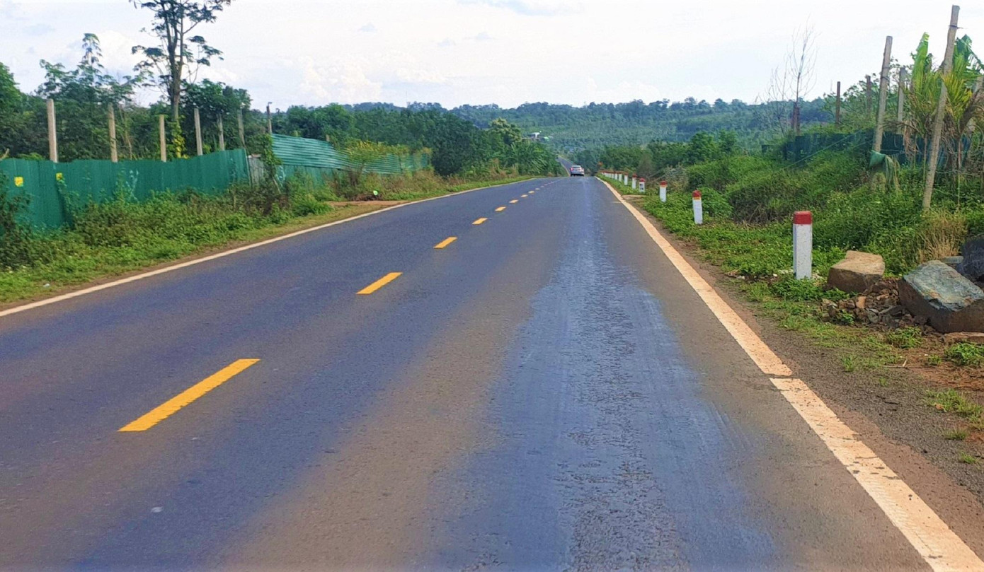 Hiện trạng một đoạn tuyến đường sau khi được sửa chữa lần 2