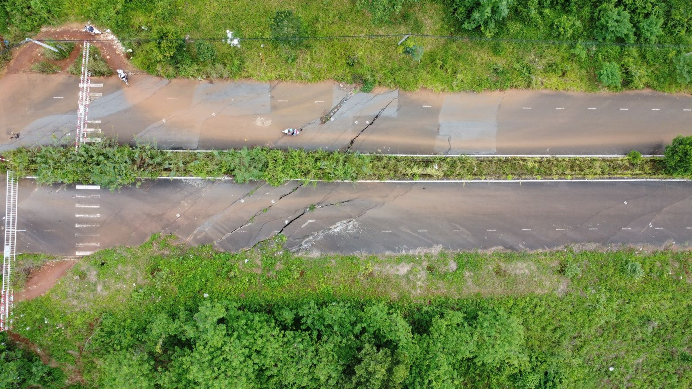 Đường Trần Hưng Đạo bị sụt trượt nhiều năm