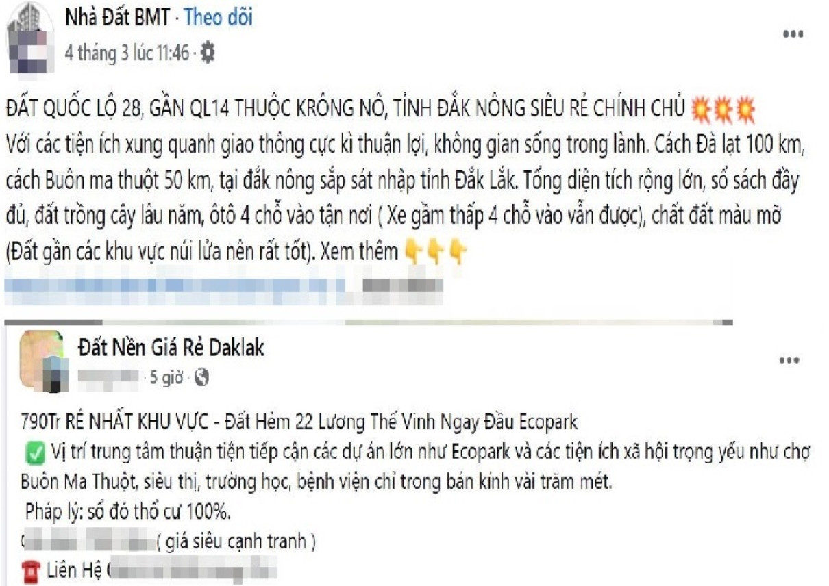 Thông tin sáp nhập tỉnh được giới bất động sử dụng cho mục đích rao bán đất.