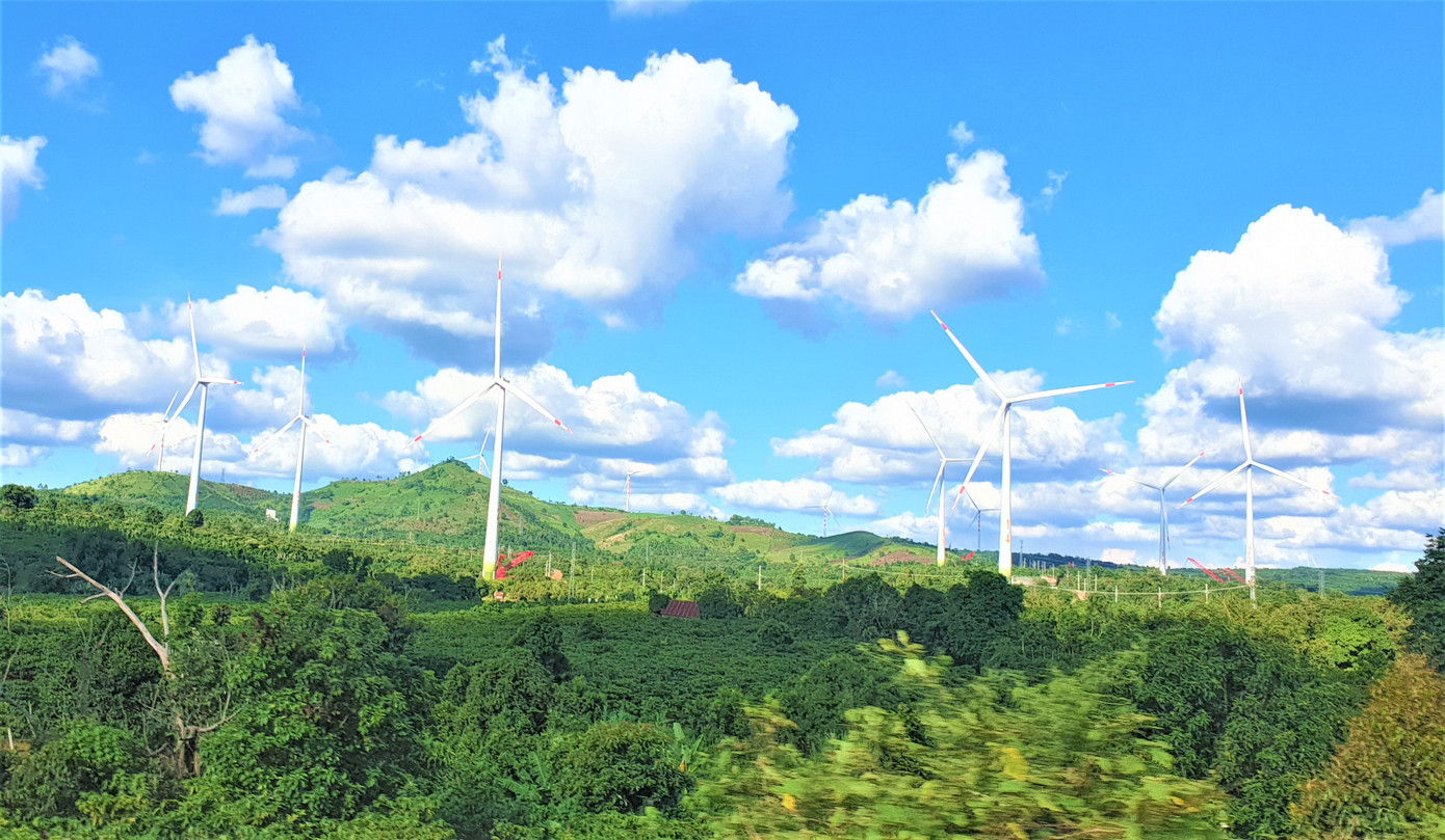 Điện gió phát triển mạnh ở các tỉnh Tây Nguyên.