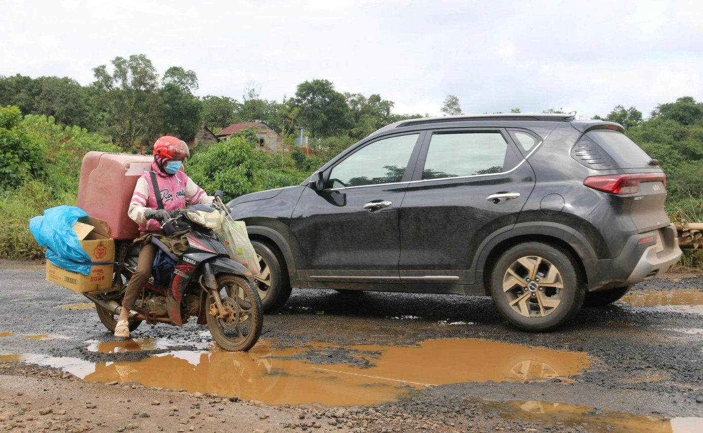 Nhiều vị trí trên tuyến Tỉnh lộ 1 ở Đắk Nông đã xuống cấp
