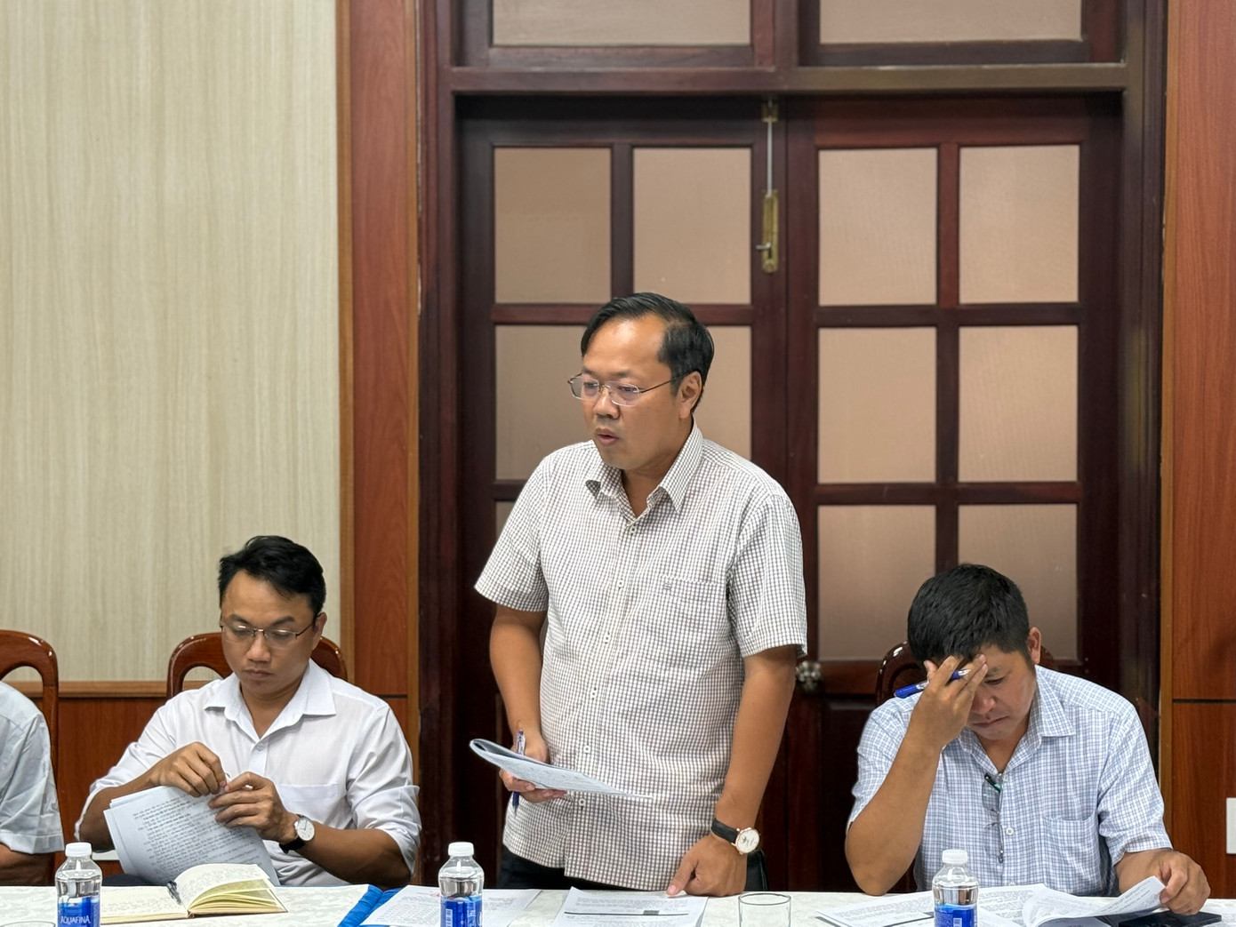 Ông Nguyễn Tài Minh, Phó Giám đốc Ban A thông tin tại buổi công bố