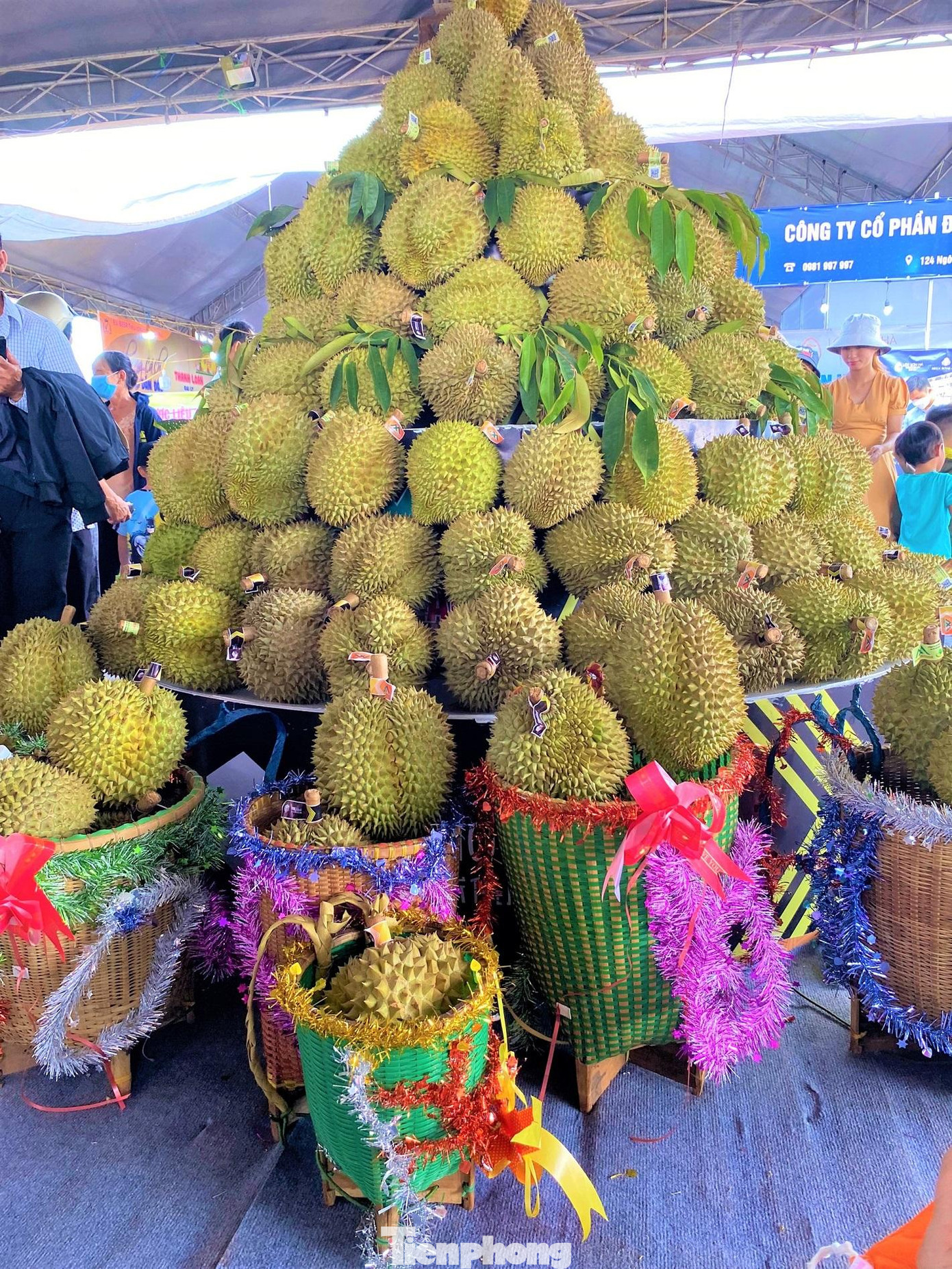 "Tháp sầu riêng" cho du khách chụp ảnh lưu niệm