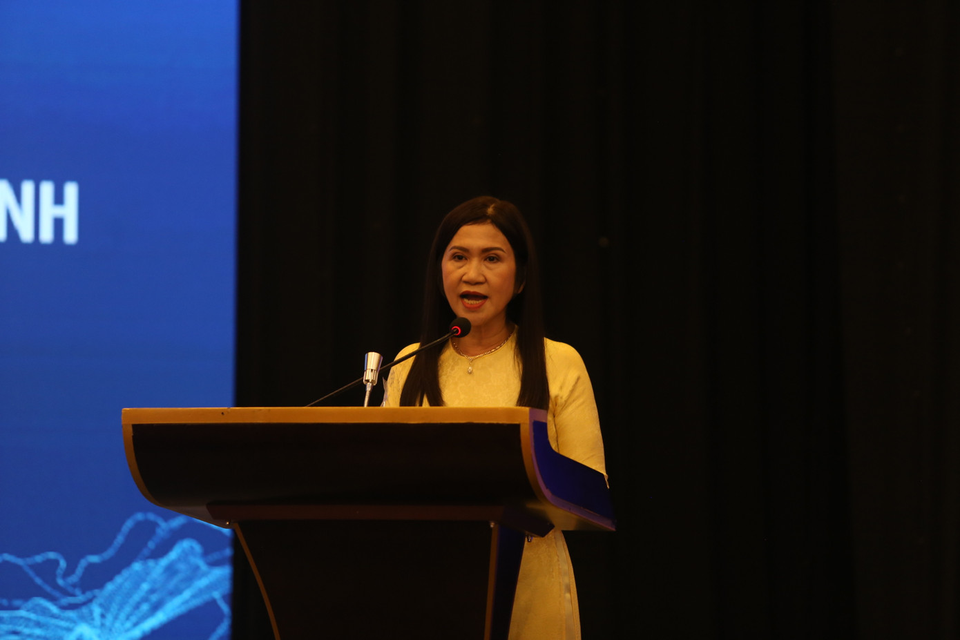 Bà Tôn Thị Ngọc Hạnh- Phó Chủ tịch UBND tỉnh Đắk Nông báo cáo tham luận Bà Tôn Thị Ngọc Hạnh- Phó Chủ tịch UBND tỉnh Đắk Nông báo cáo tham luận