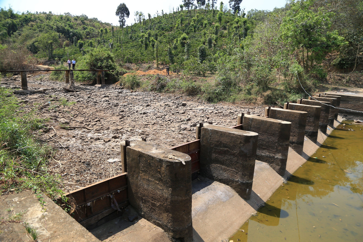 Đập dâng trên suối Đắk Sôr, huyện Krông Nô, Đắk Nông cạn nước