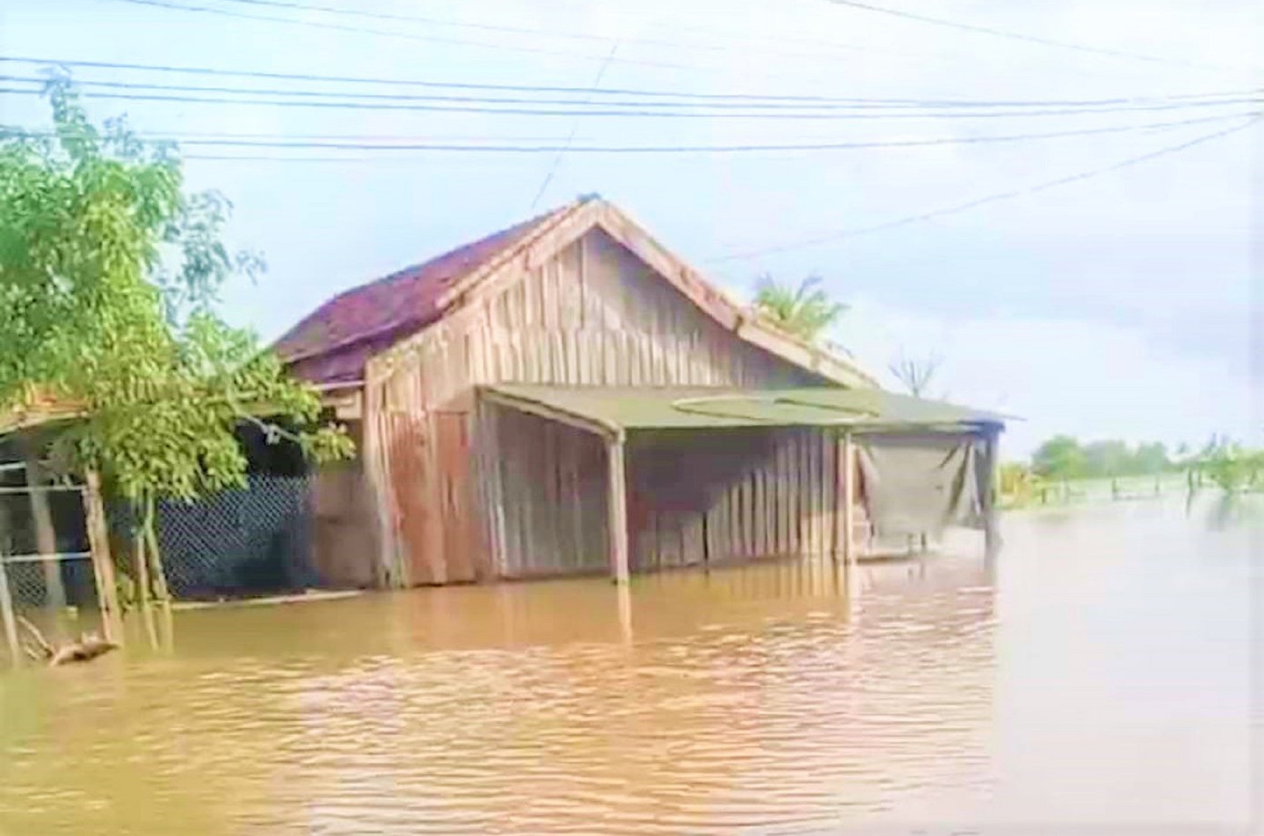 Ngôi nhà của anh D. bị ngập nước Ngôi nhà của anh D. bị ngập nước