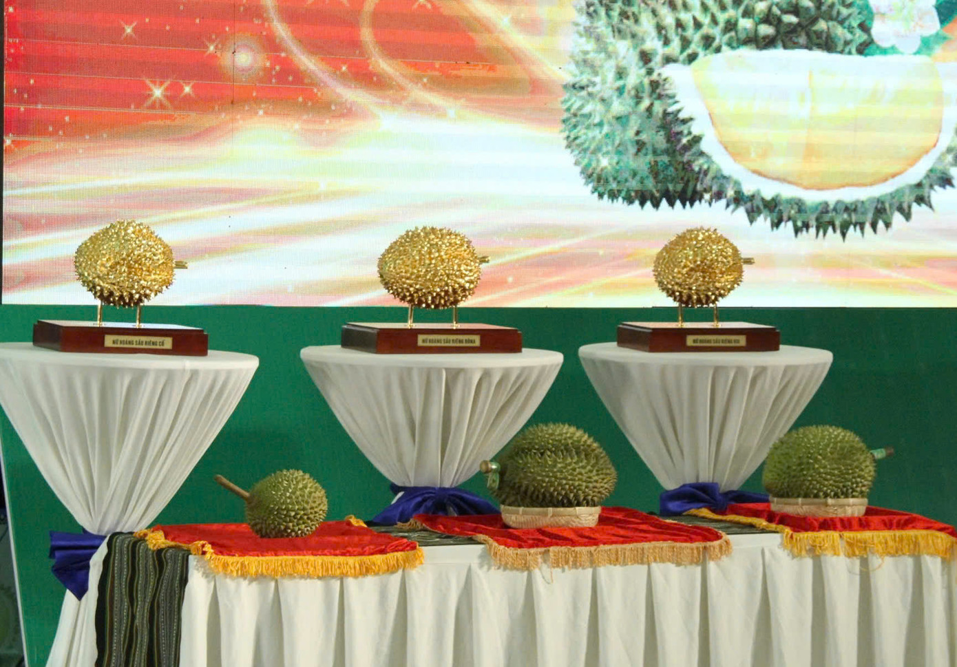 Ba quả sầu riêng đặc biệt.