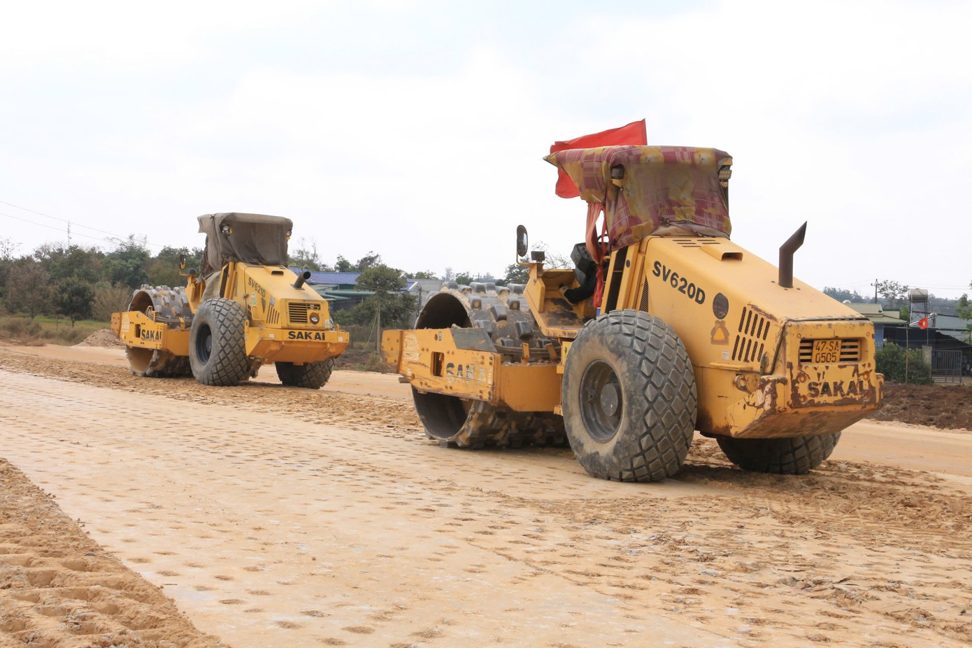 Các nhà thầu đang triển khai dự án cao tốc Khánh Hoà - Buôn Ma Thuột.
