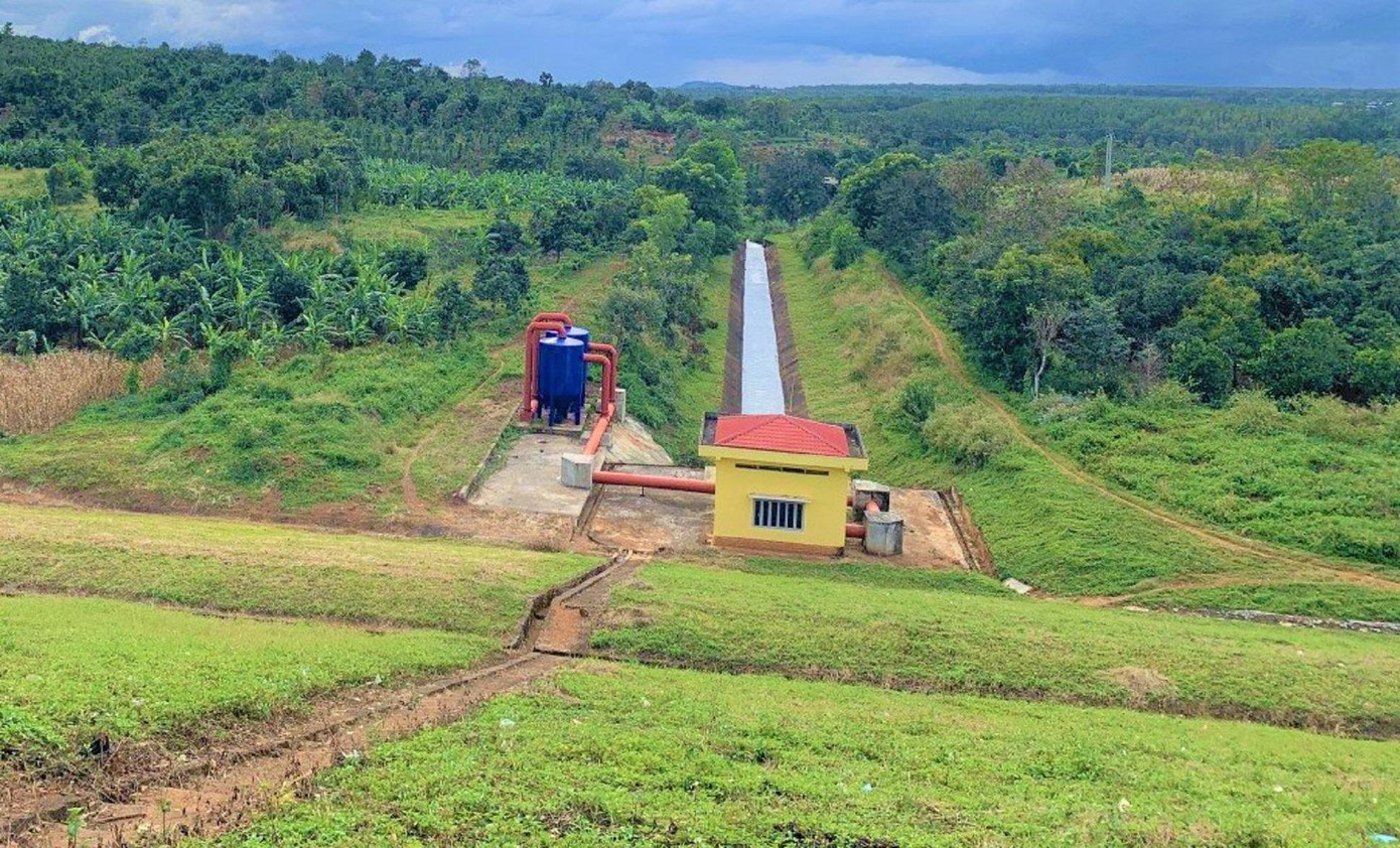 Một hạng mục trong Tiểu dự án Cấp nước tưới cho cây cà phê tại thôn Tiến Cường