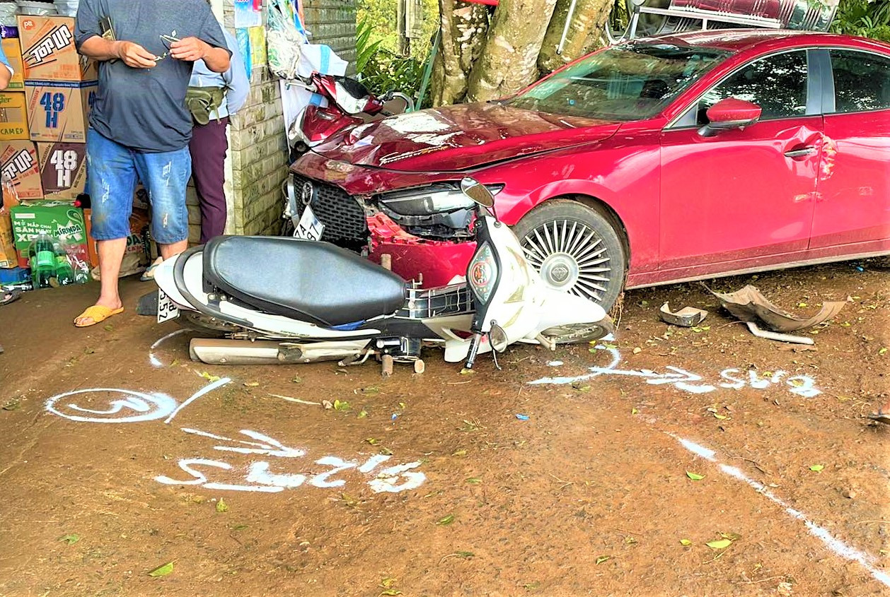 Hiện trường vụ tai nạn.