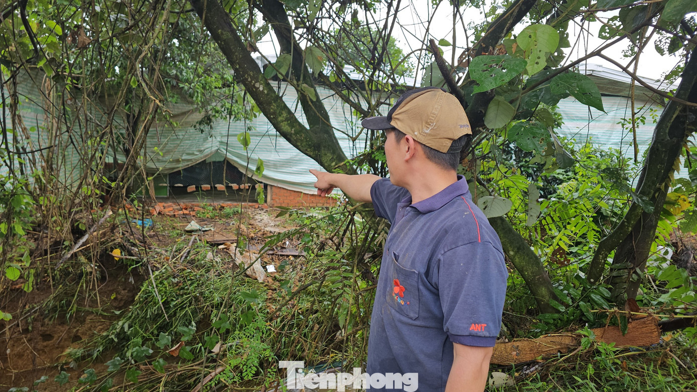 Chuồng gà nhà anh Thảo bị hư hỏng. Chuồng gà nhà anh Thảo bị hư hỏng.