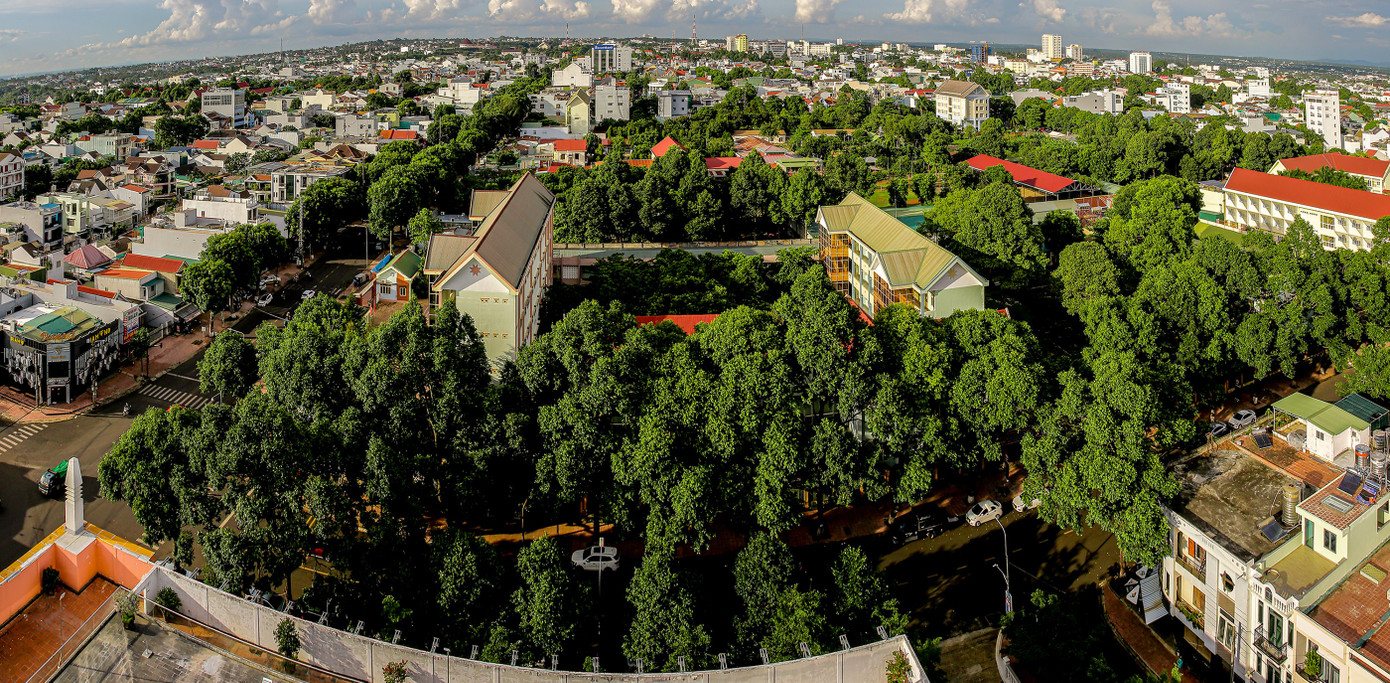 Cây xanh len lỏi trong từng ngóc ngách của thành phố. Ảnh: Vũ Duy Thanh.