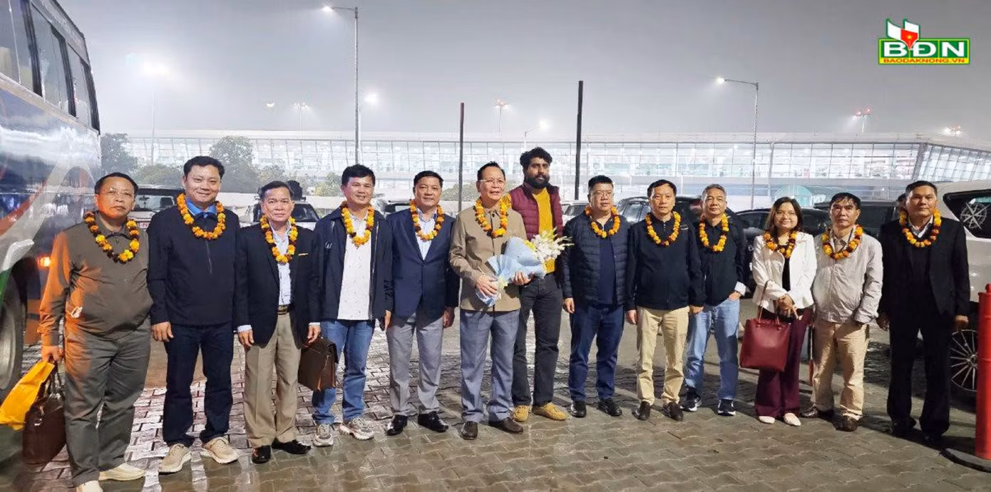 Đoàn công tác Đắk Nông sang Ấn Độ. Ảnh: Báo Đắk Nông.