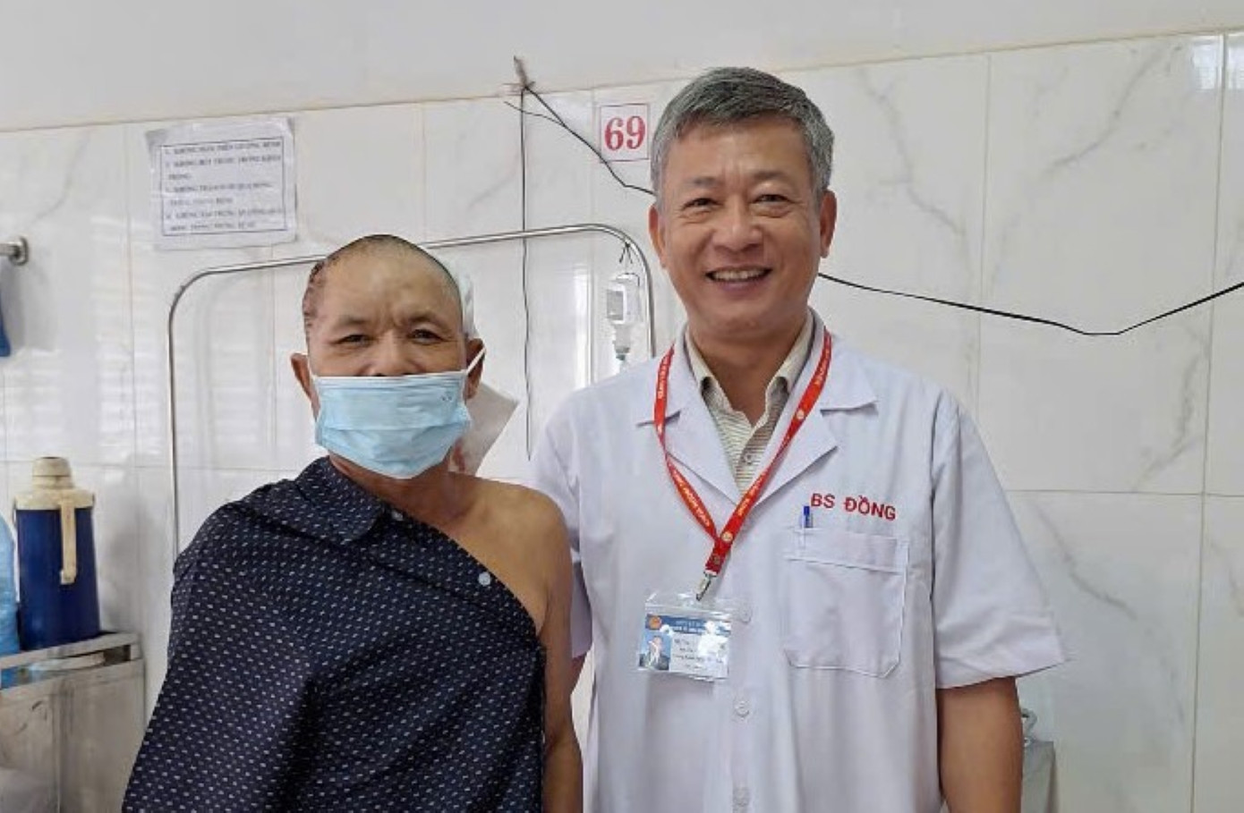 Bệnh nhân đã khoẻ lại sau 1 ngày phẫu thuật