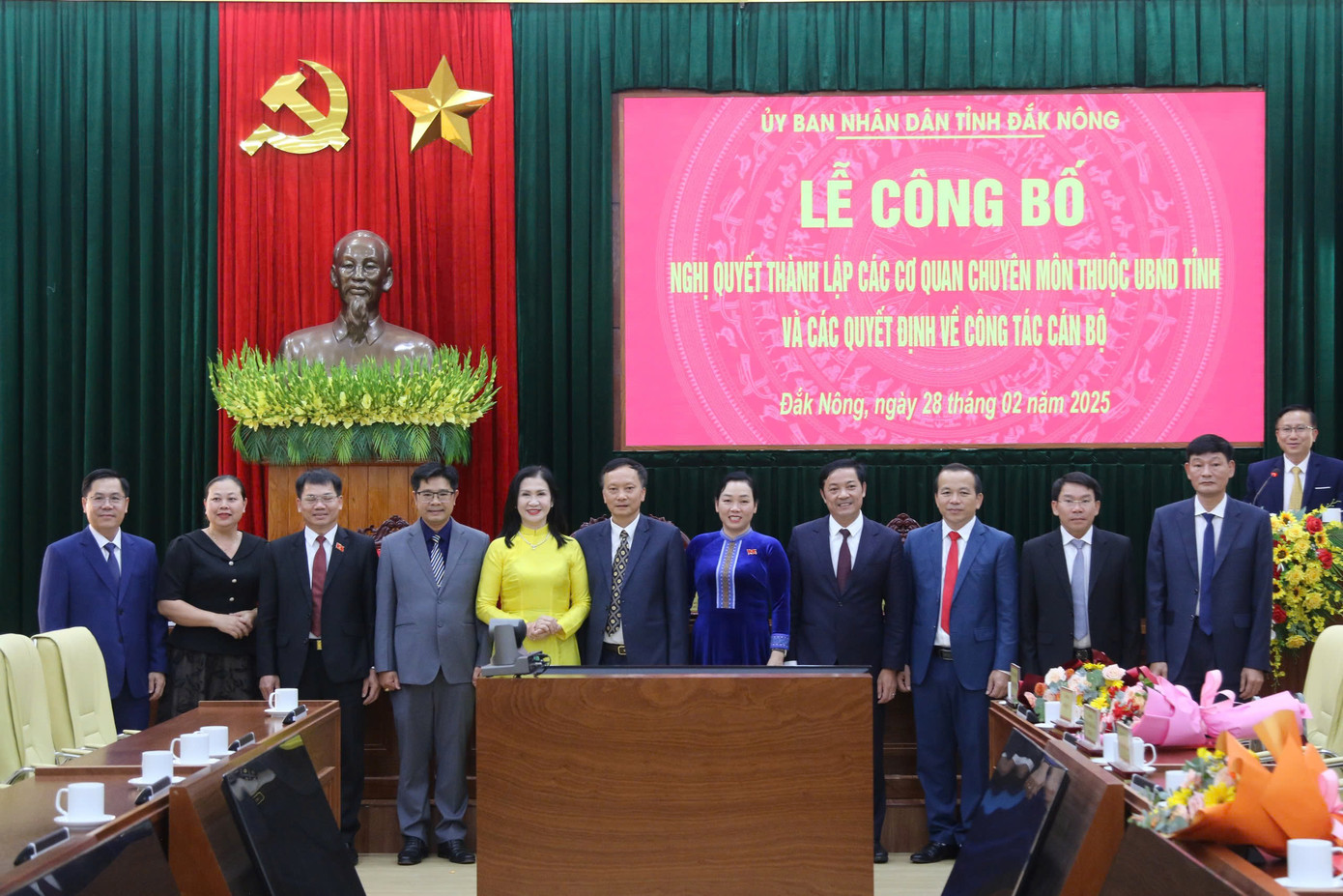 UBND tỉnh Đắk Nông công bố quyết định bổ nhiệm lãnh đạo các sở sau hợp nhất, thành lập