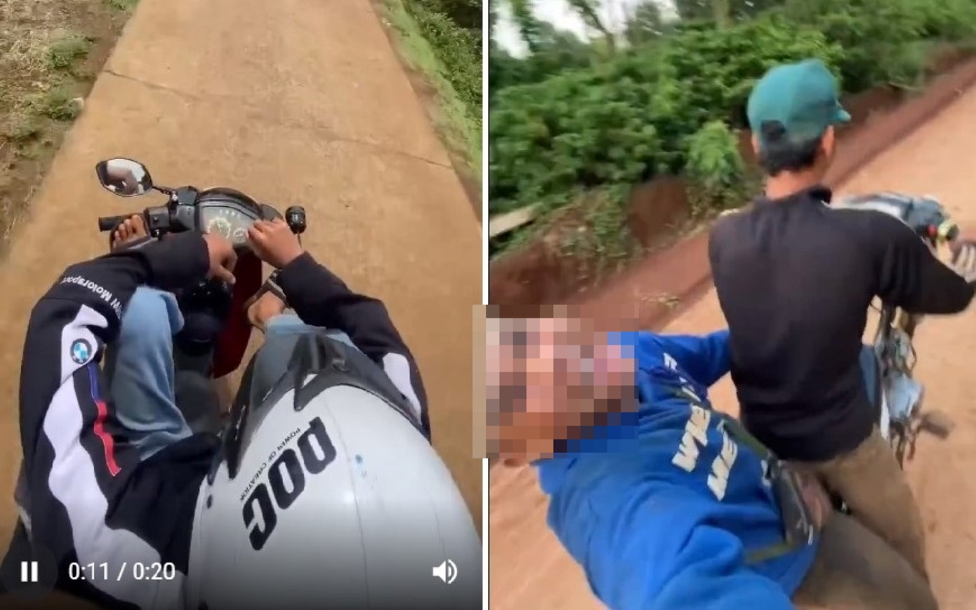 Facebook "Cậu Cả" đăng tải các clip thanh niên lái xe bằng chân; bốc đầu và lái xe không đội mũ bảo hiểm