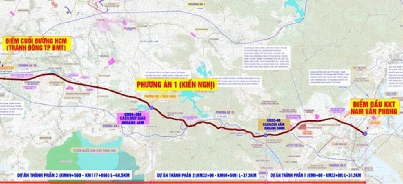 Sơ đồ dự án cao tốc Khánh Hòa-Buôn Ma Thuột Sơ đồ dự án cao tốc Khánh Hòa-Buôn Ma Thuột
