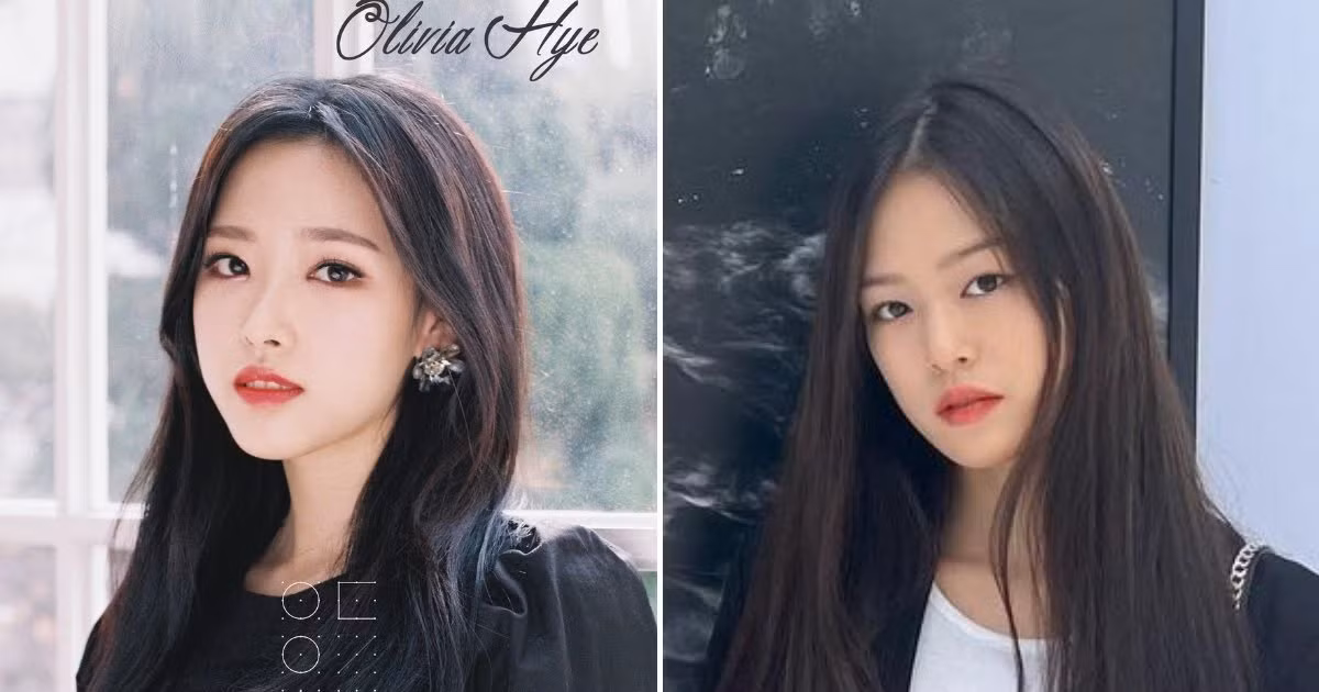 Olivia Hye (cựu thành viên LOONA) và Sung Min giống nhau nhất ở đôi môi, khuôn cằm và đôi mắt.