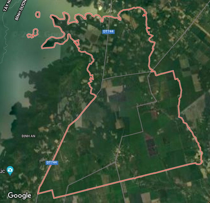Vị trí xã Định An trên Google.
