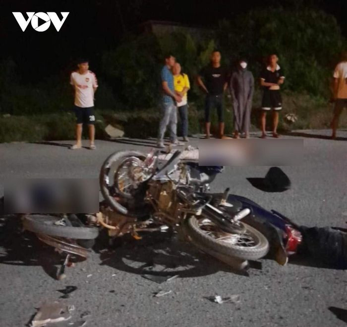 Hiện trường vụ tai nạn. Ảnh: VOV. Hiện trường vụ tai nạn. Ảnh: VOV.