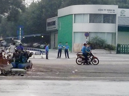 Hiện trường được dọn dẹp sạch sẽ. Hiện trường được dọn dẹp sạch sẽ