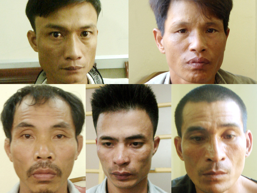 Năm đối tượng bị bắt giam