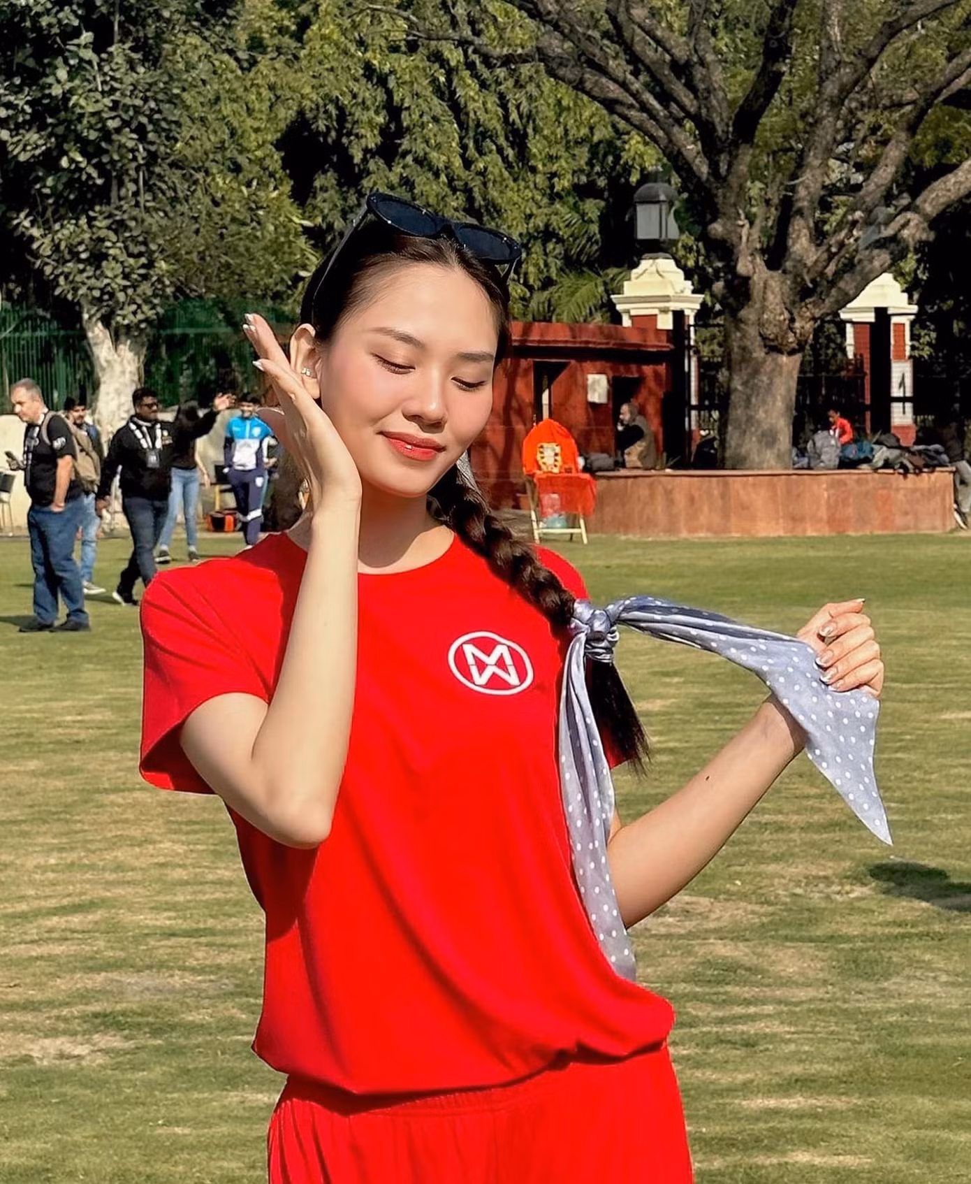 Mai Phương trong phần thi Người đẹp Thể thao.