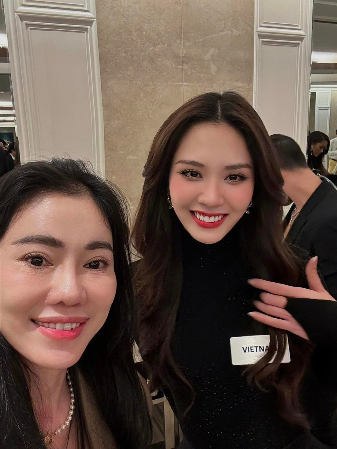 Mai Phương trong hậu trường phần thi Top Model.