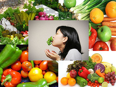 Rau quả chứa rất nhiều vitamin có lơi cho làn da