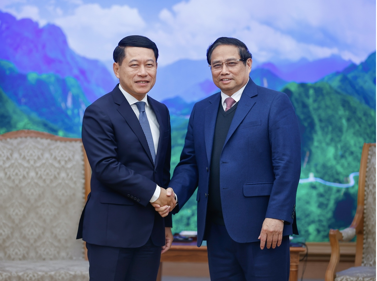 Thủ tướng Phạm Minh Chính tiếp Phó Thủ tướng Lào Saleumxay Kommasith. (Ảnh: VGP) Thủ tướng Phạm Minh Chính tiếp Phó Thủ tướng Lào Saleumxay Kommasith. (Ảnh: VGP)