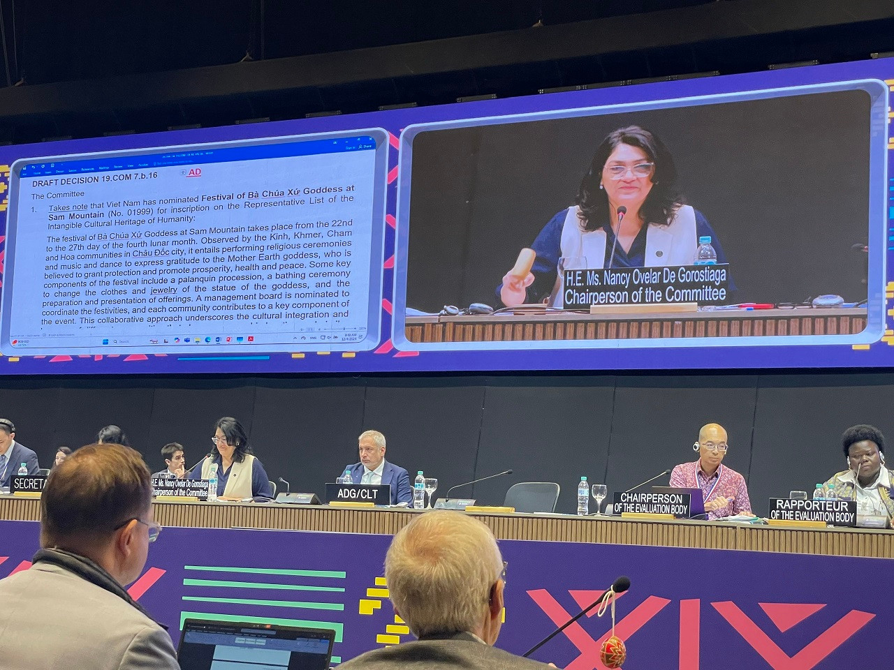 Uỷ ban liên Chính phủ Công ước 2003 về bảo vệ di sản văn hóa phi vật thể của UNESCO. (Ảnh: Mofa)