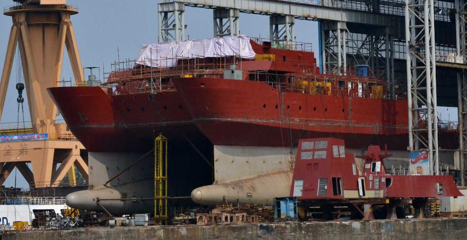 Một thiết kế tàu chống ngầm hai thân của Trung Quốc Một thiết kế tàu chống ngầm hai thân của Trung Quốc