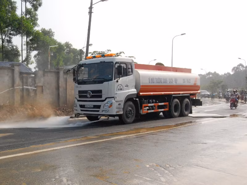 Đoạn đường cũng được làm sạch